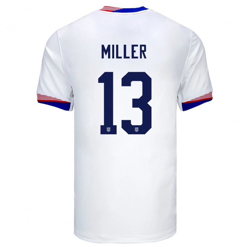 Danxen Män Usa Peyton Miller #13 Vit Hemmatröja Matchtröjor 24-26 Tröjor T-Tröja