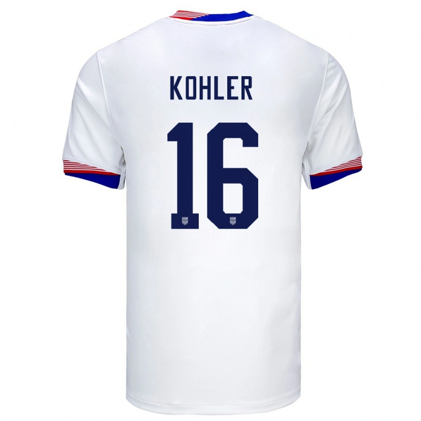 Danxen Män Usa Ethan Kohler #16 Vit Hemmatröja Matchtröjor 24-26 Tröjor T-Tröja
