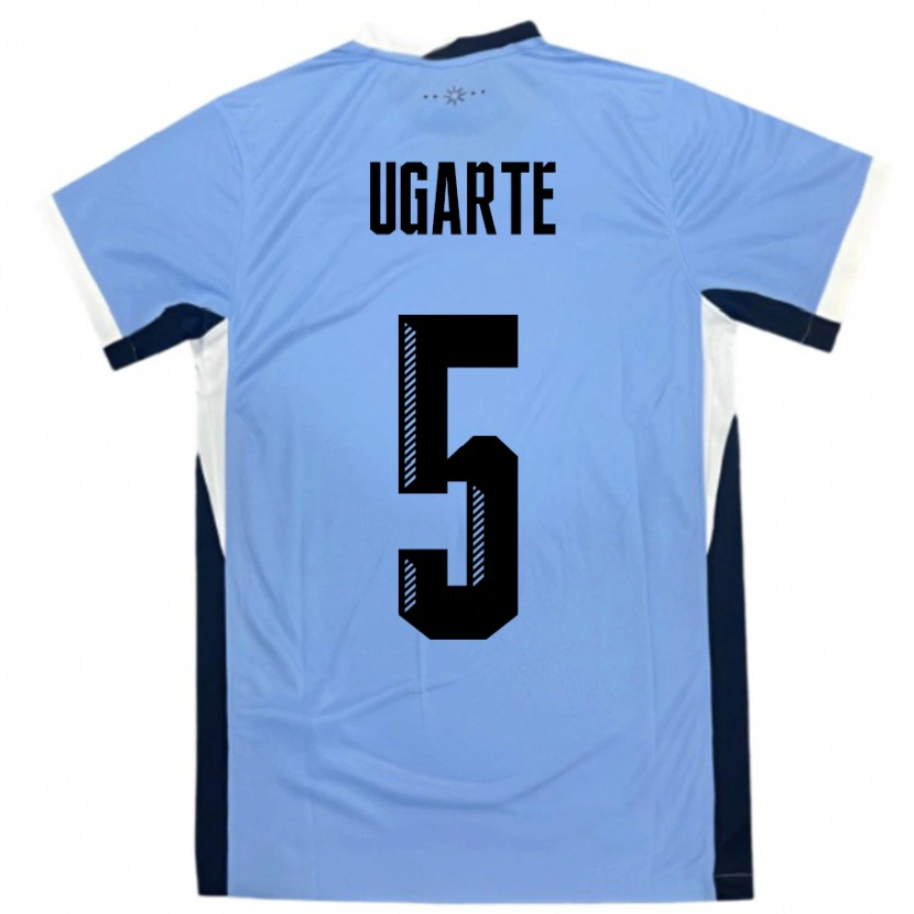 Danxen Män Uruguay Manuel Ugarte #5 Vit Svart Hemmatröja Matchtröjor 24-26 Tröjor T-Tröja