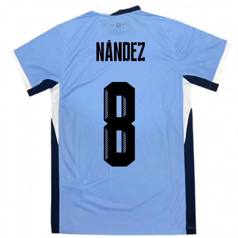 Danxen Män Uruguay Nahitan Nández #8 Vit Svart Hemmatröja Matchtröjor 24-26 Tröjor T-Tröja