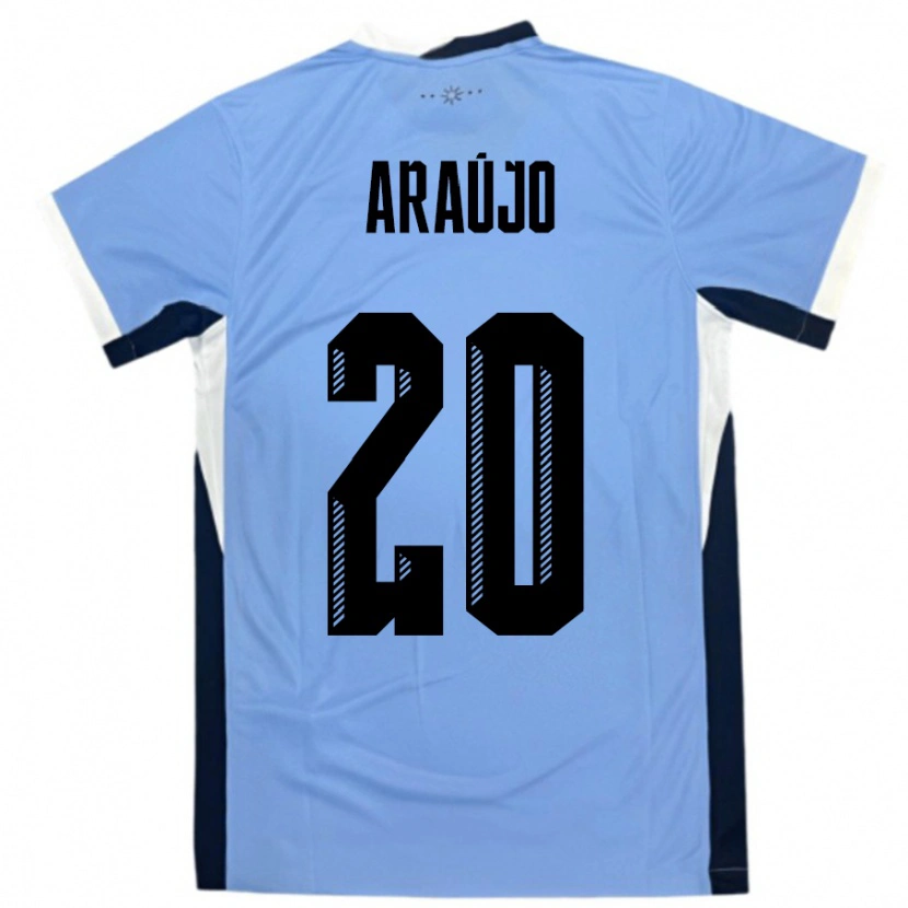 Danxen Män Uruguay Maxi Araújo #20 Vit Svart Hemmatröja Matchtröjor 24-26 Tröjor T-Tröja