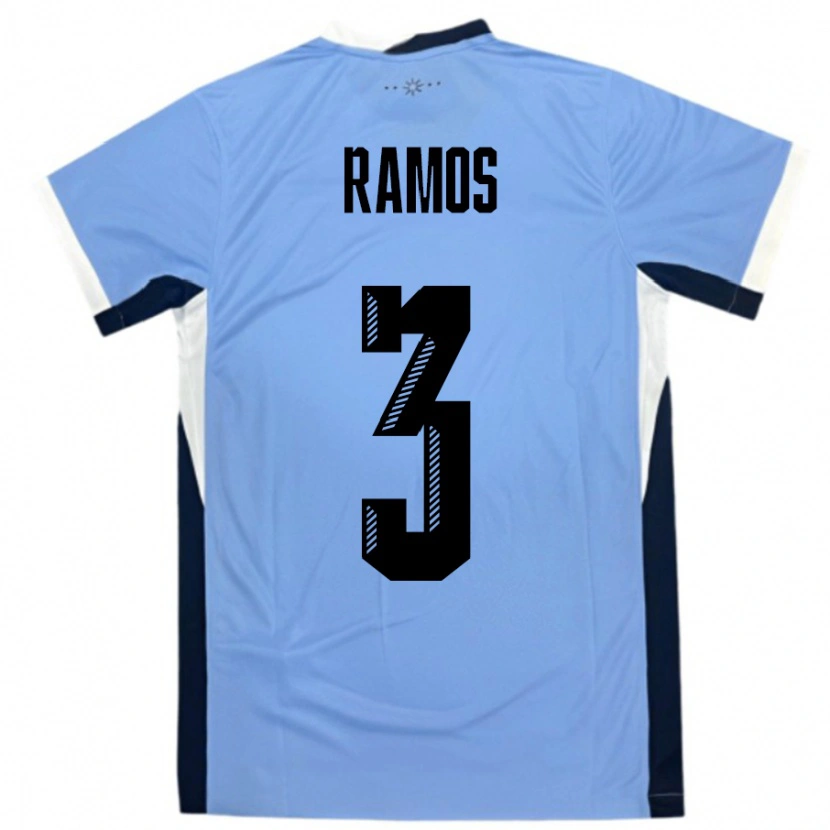 Danxen Män Uruguay Nicolás Ramos #3 Vit Svart Hemmatröja Matchtröjor 24-26 Tröjor T-Tröja