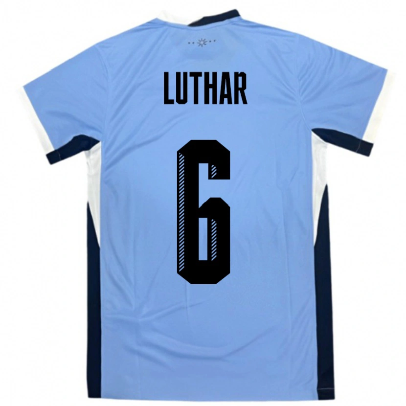 Danxen Män Uruguay Thiago Luthar #6 Vit Svart Hemmatröja Matchtröjor 24-26 Tröjor T-Tröja