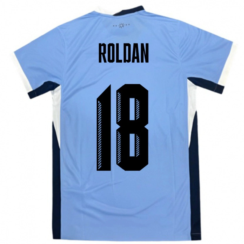 Danxen Män Uruguay Thiago Roldan #18 Vit Svart Hemmatröja Matchtröjor 24-26 Tröjor T-Tröja