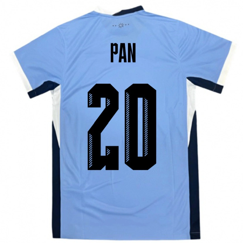Danxen Män Uruguay Gonzalo Pan #20 Vit Svart Hemmatröja Matchtröjor 24-26 Tröjor T-Tröja