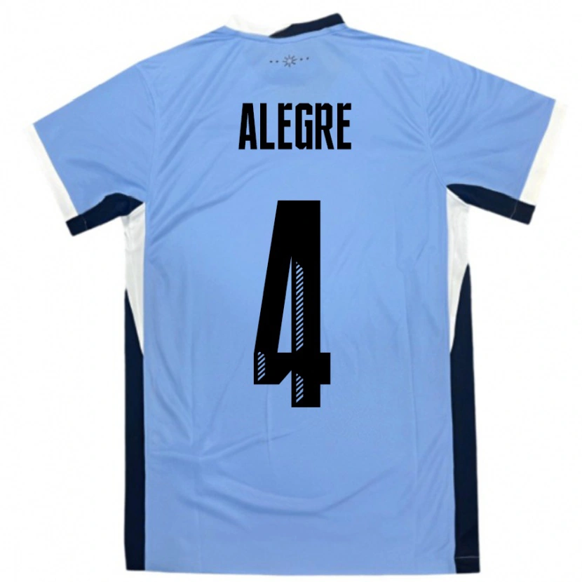 Danxen Män Uruguay Ignacio Alegre #4 Vit Svart Hemmatröja Matchtröjor 24-26 Tröjor T-Tröja