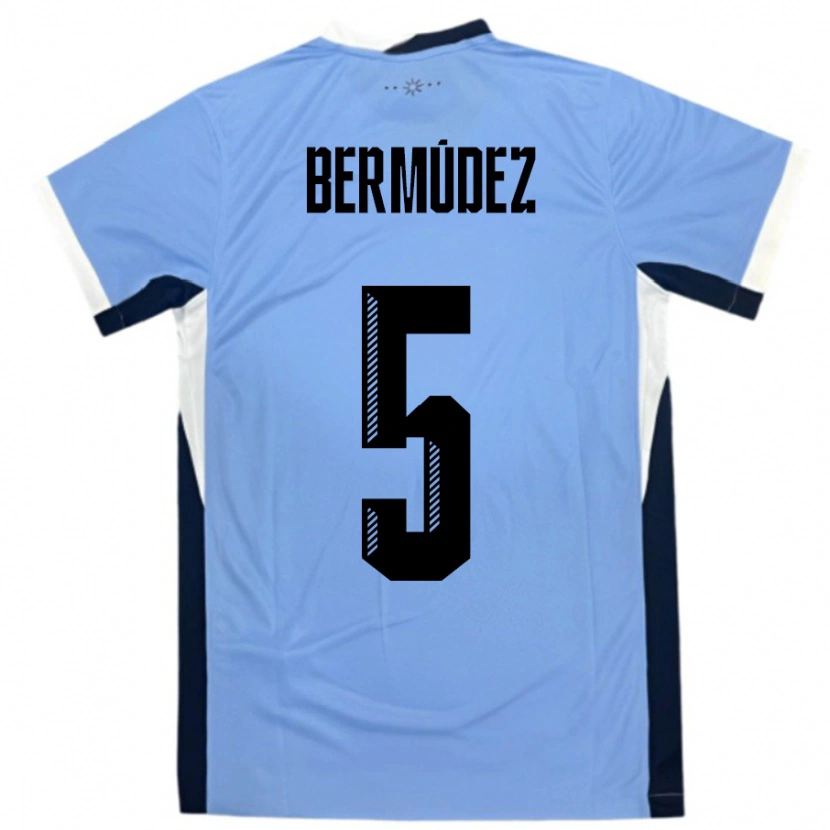 Danxen Män Uruguay Karol Bermudez #5 Vit Svart Hemmatröja Matchtröjor 24-26 Tröjor T-Tröja