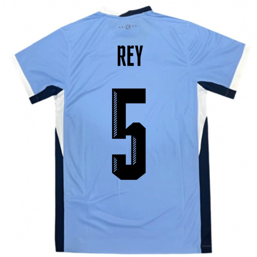 Danxen Män Uruguay Rodrigo Rey #5 Vit Svart Hemmatröja Matchtröjor 24-26 Tröjor T-Tröja