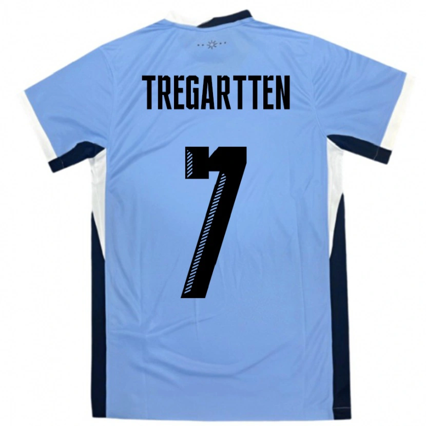 Danxen Män Uruguay Stephanie Tregartten #7 Vit Svart Hemmatröja Matchtröjor 24-26 Tröjor T-Tröja