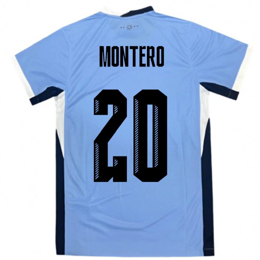 Danxen Män Uruguay Alfonso Montero #20 Vit Svart Hemmatröja Matchtröjor 24-26 Tröjor T-Tröja