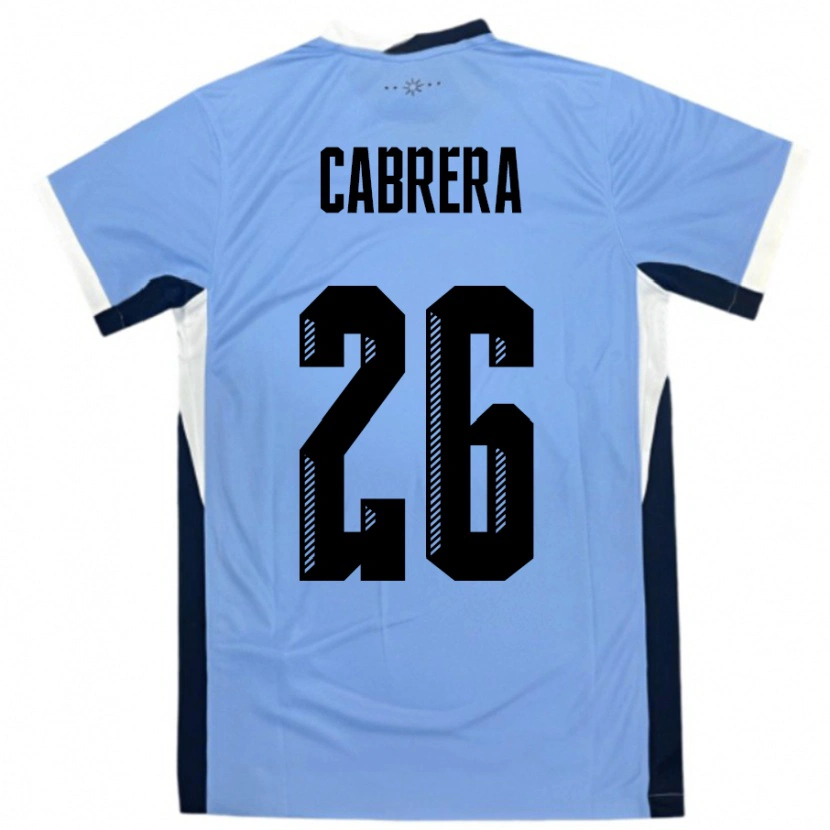 Danxen Män Uruguay Leandro Cabrera #26 Vit Svart Hemmatröja Matchtröjor 24-26 Tröjor T-Tröja