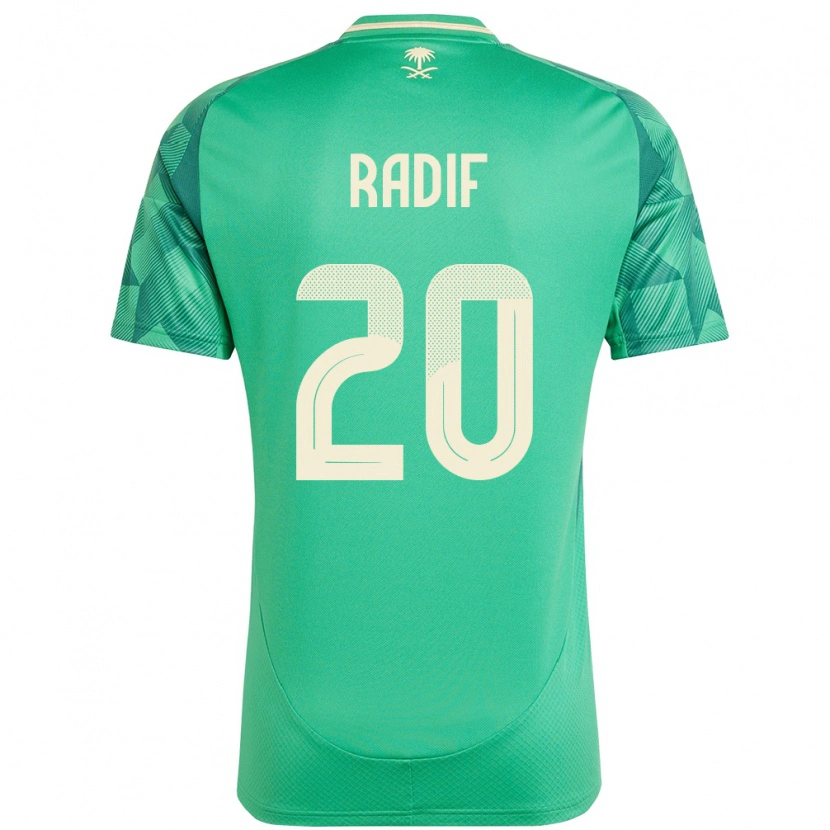 Danxen Män Saudi-Arabien Abdullah Radif #20 Grön Hemmatröja Matchtröjor 24-26 Tröjor T-Tröja
