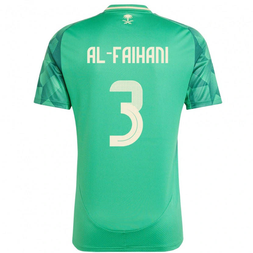 Danxen Män Saudi-Arabien Nasser Al-Faihani #3 Grön Hemmatröja Matchtröjor 24-26 Tröjor T-Tröja