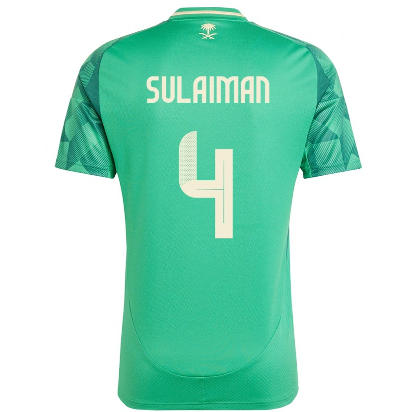 Danxen Män Saudi-Arabien Mohammed Sulaiman #4 Grön Hemmatröja Matchtröjor 24-26 Tröjor T-Tröja