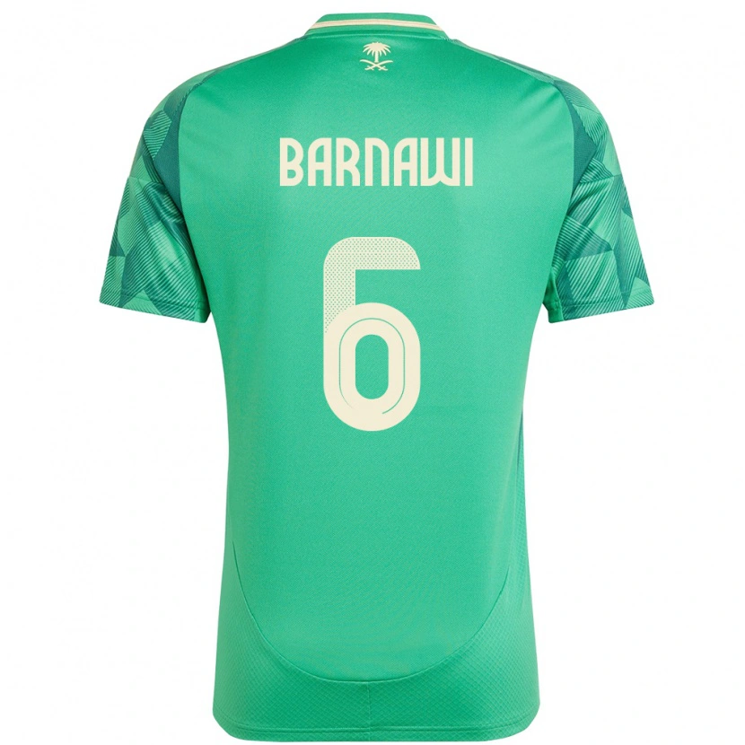 Danxen Män Saudi-Arabien Saleh Barnawi #6 Grön Hemmatröja Matchtröjor 24-26 Tröjor T-Tröja