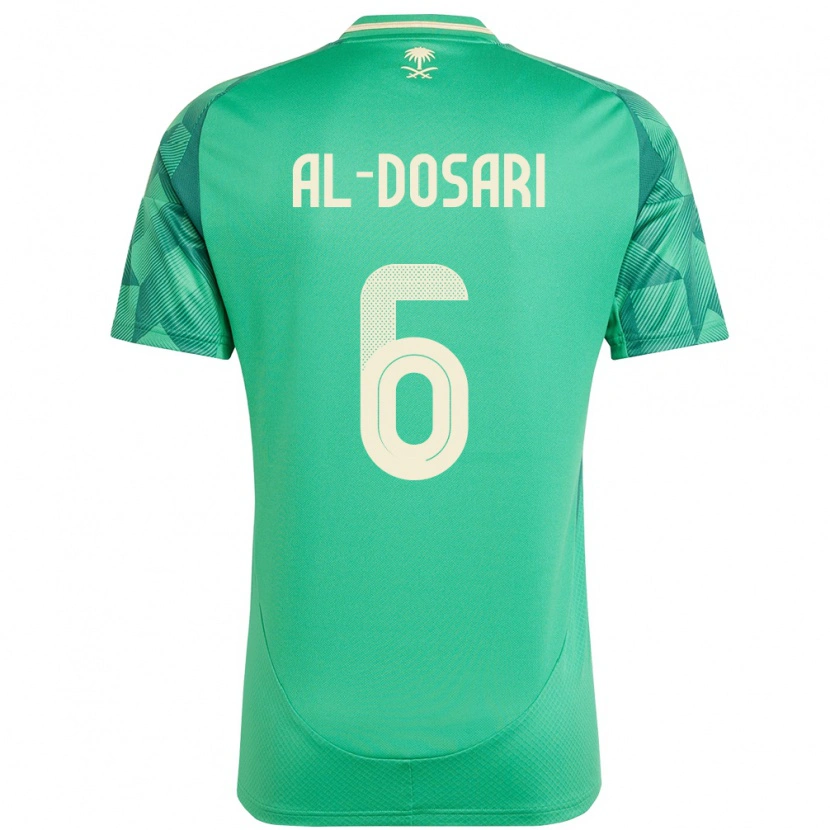 Danxen Män Saudi-Arabien Saeed Al-Dosari #6 Grön Hemmatröja Matchtröjor 24-26 Tröjor T-Tröja