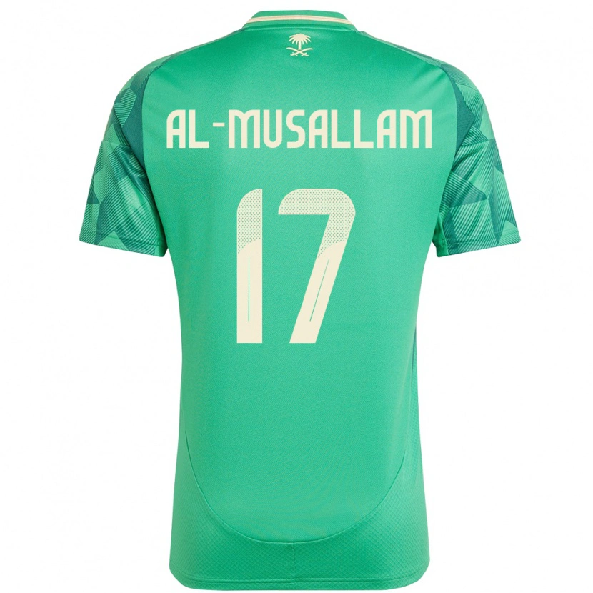 Danxen Män Saudi-Arabien Hassan Al-Musallam #17 Grön Hemmatröja Matchtröjor 24-26 Tröjor T-Tröja