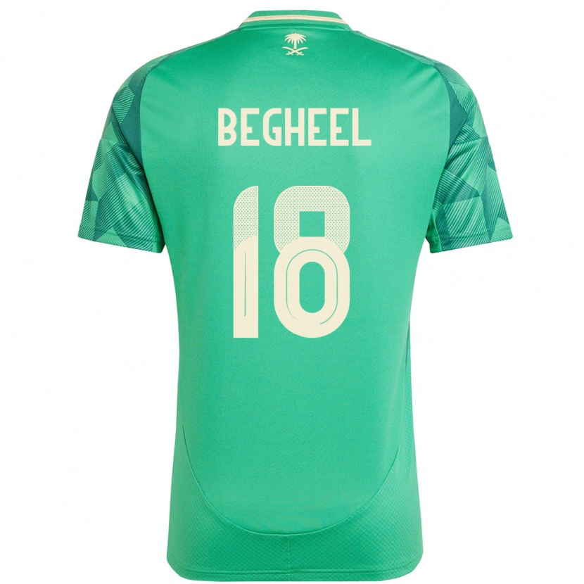 Danxen Män Saudi-Arabien Qasem Begheel #18 Grön Hemmatröja Matchtröjor 24-26 Tröjor T-Tröja