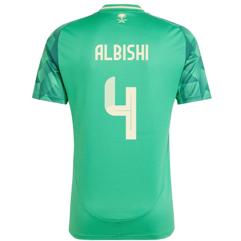 Danxen Män Saudi-Arabien Abdullah Albishi #4 Grön Hemmatröja Matchtröjor 24-26 Tröjor T-Tröja