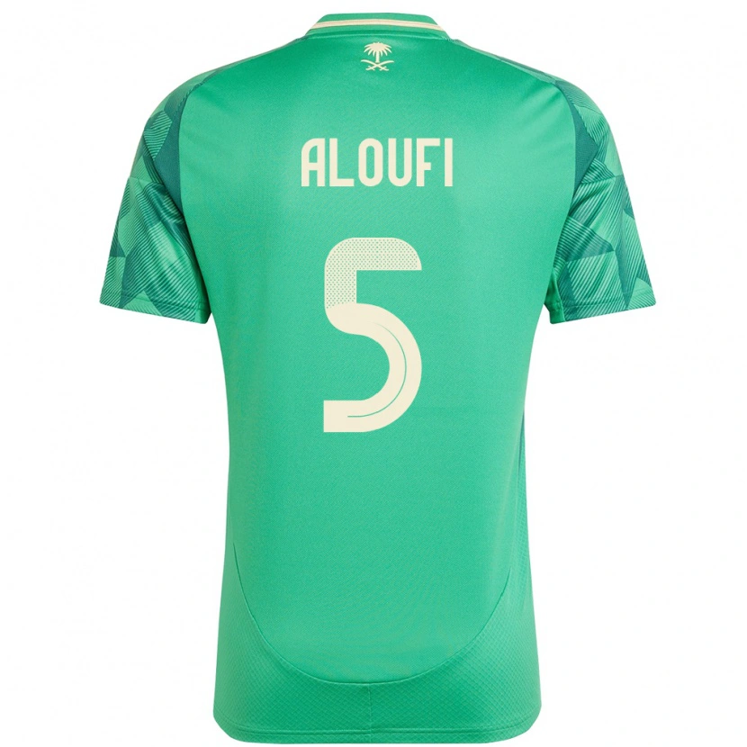 Danxen Män Saudi-Arabien Mohammed Aloufi #5 Grön Hemmatröja Matchtröjor 24-26 Tröjor T-Tröja