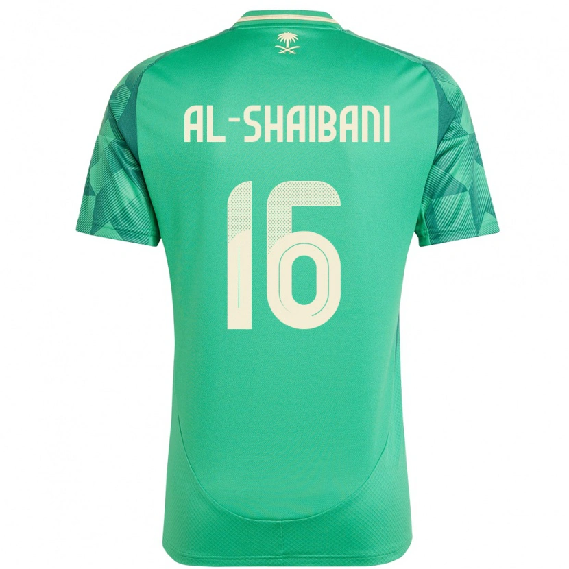 Danxen Män Saudi-Arabien Asrar Al Shaibani #16 Grön Hemmatröja Matchtröjor 24-26 Tröjor T-Tröja