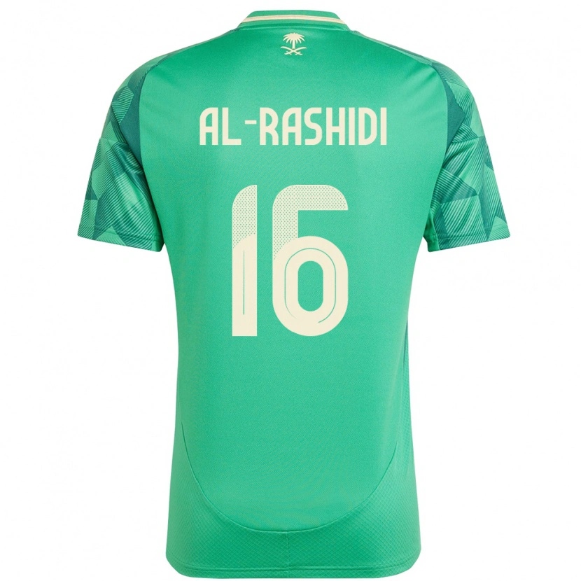 Danxen Män Saudi-Arabien Mohammed Al Rashidi #16 Grön Hemmatröja Matchtröjor 24-26 Tröjor T-Tröja