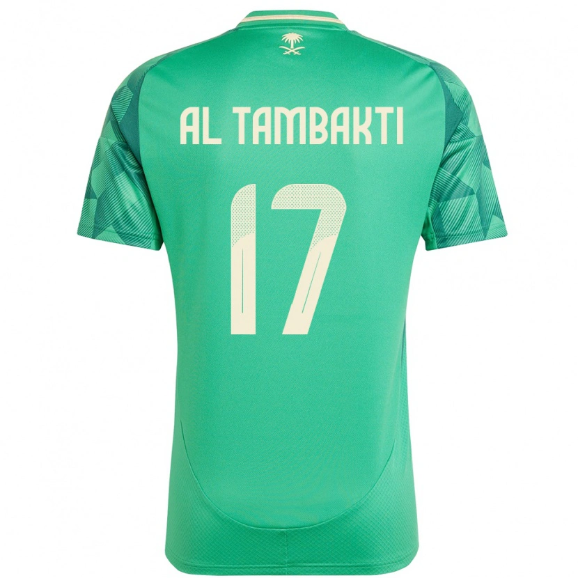 Danxen Män Saudi-Arabien Hassan Al Tambakti #17 Grön Hemmatröja Matchtröjor 24-26 Tröjor T-Tröja