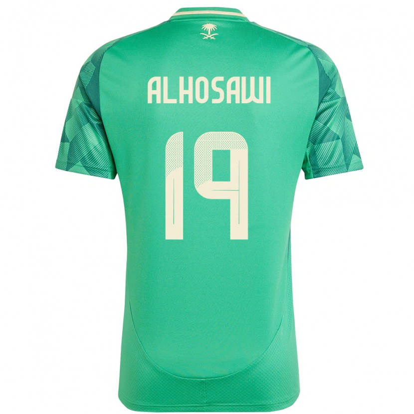 Danxen Män Saudi-Arabien Zakrei Alhosawi #19 Grön Hemmatröja Matchtröjor 24-26 Tröjor T-Tröja