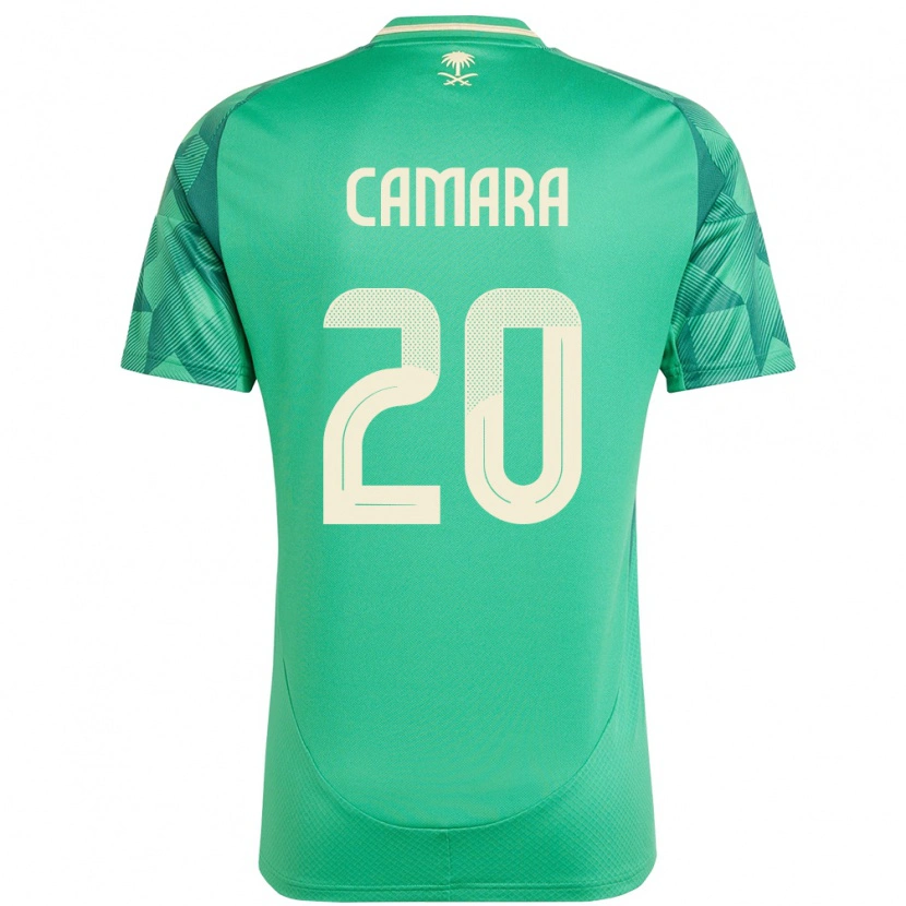 Danxen Män Saudi-Arabien Haroune Camara #20 Grön Hemmatröja Matchtröjor 24-26 Tröjor T-Tröja