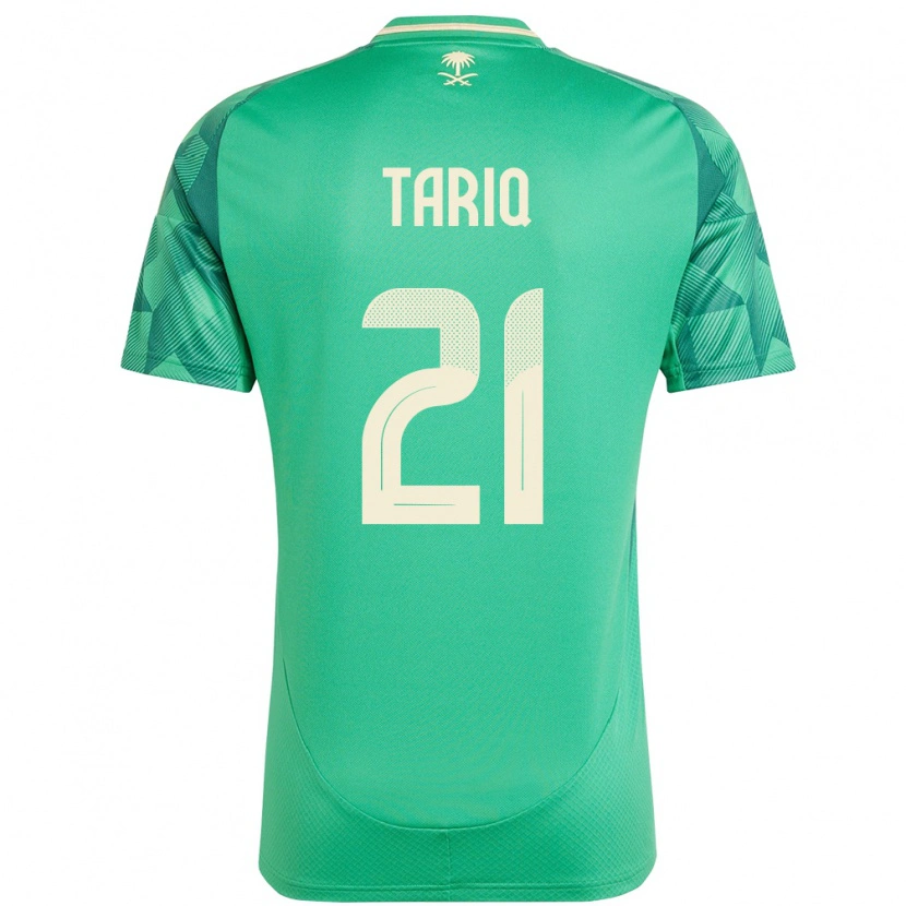 Danxen Män Saudi-Arabien Juri Tariq #21 Grön Hemmatröja Matchtröjor 24-26 Tröjor T-Tröja