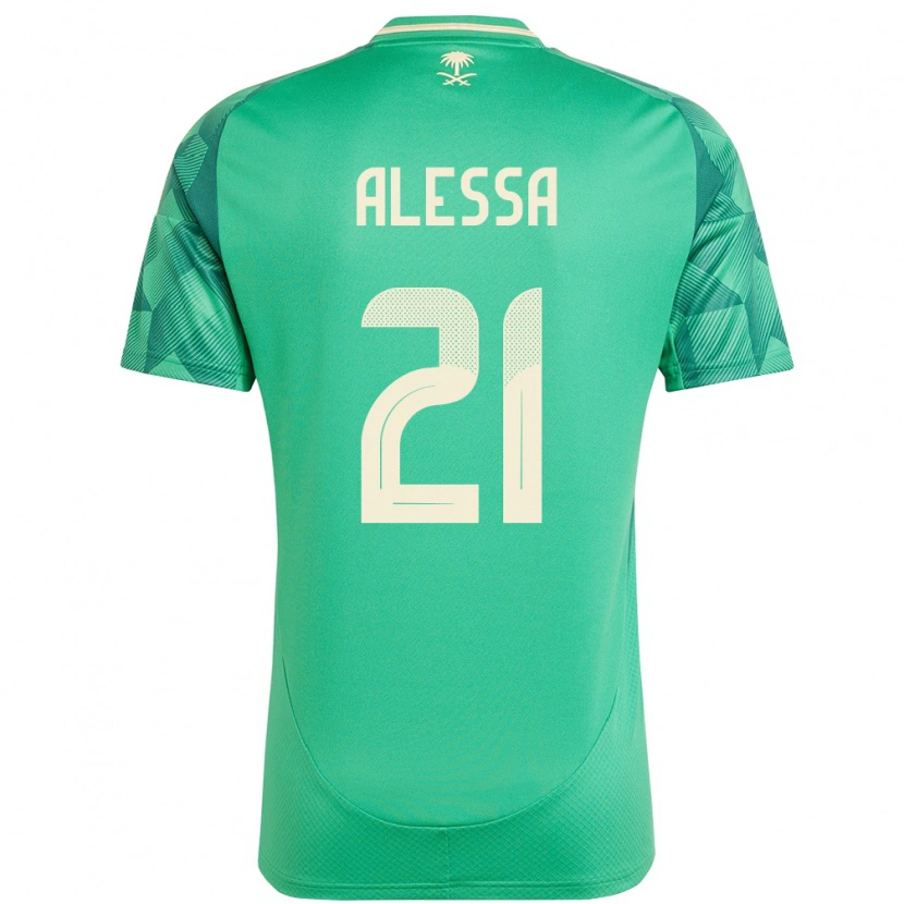 Danxen Män Saudi-Arabien Mohammed Alessa #21 Grön Hemmatröja Matchtröjor 24-26 Tröjor T-Tröja