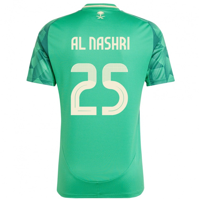 Danxen Män Saudi-Arabien Awad Al Nashri #25 Grön Hemmatröja Matchtröjor 24-26 Tröjor T-Tröja