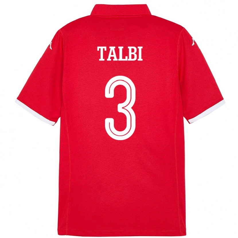 Danxen Män Tunisien Montassar Talbi #3 Röd Hemmatröja Matchtröjor 24-26 Tröjor T-Tröja