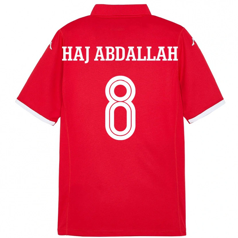 Danxen Män Tunisien Saifedine Haj Abdallah #8 Röd Hemmatröja Matchtröjor 24-26 Tröjor T-Tröja