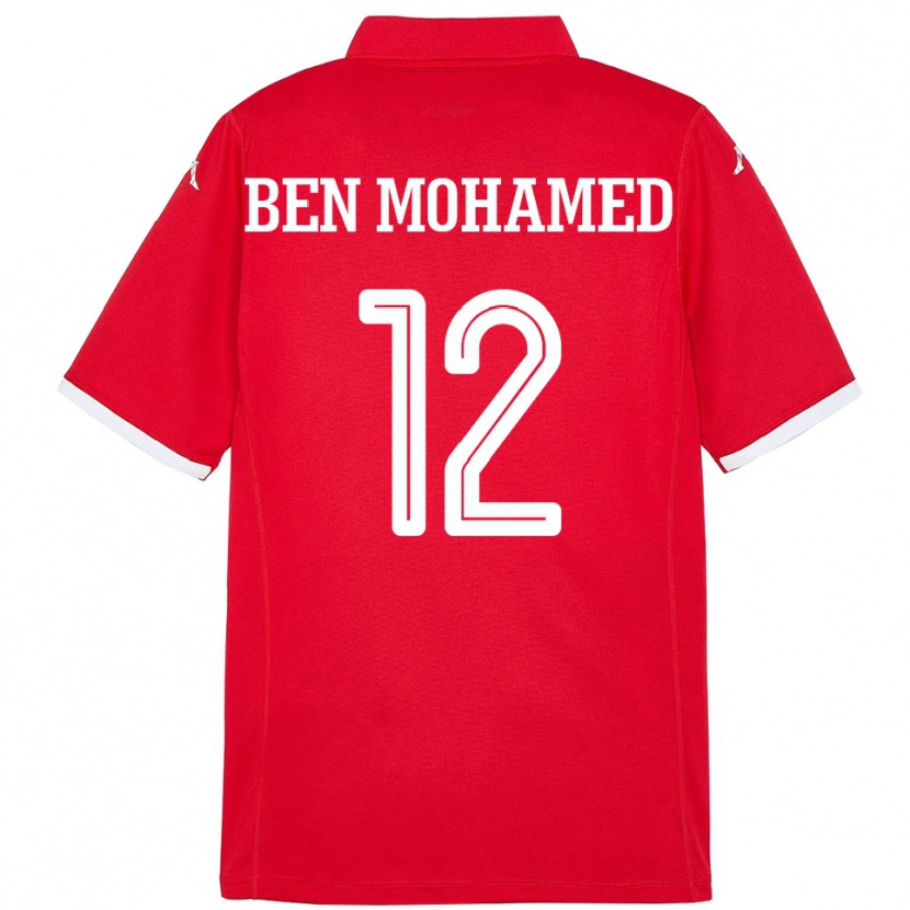 Danxen Män Tunisien Ibtissem Ben Mohamed #12 Röd Hemmatröja Matchtröjor 24-26 Tröjor T-Tröja