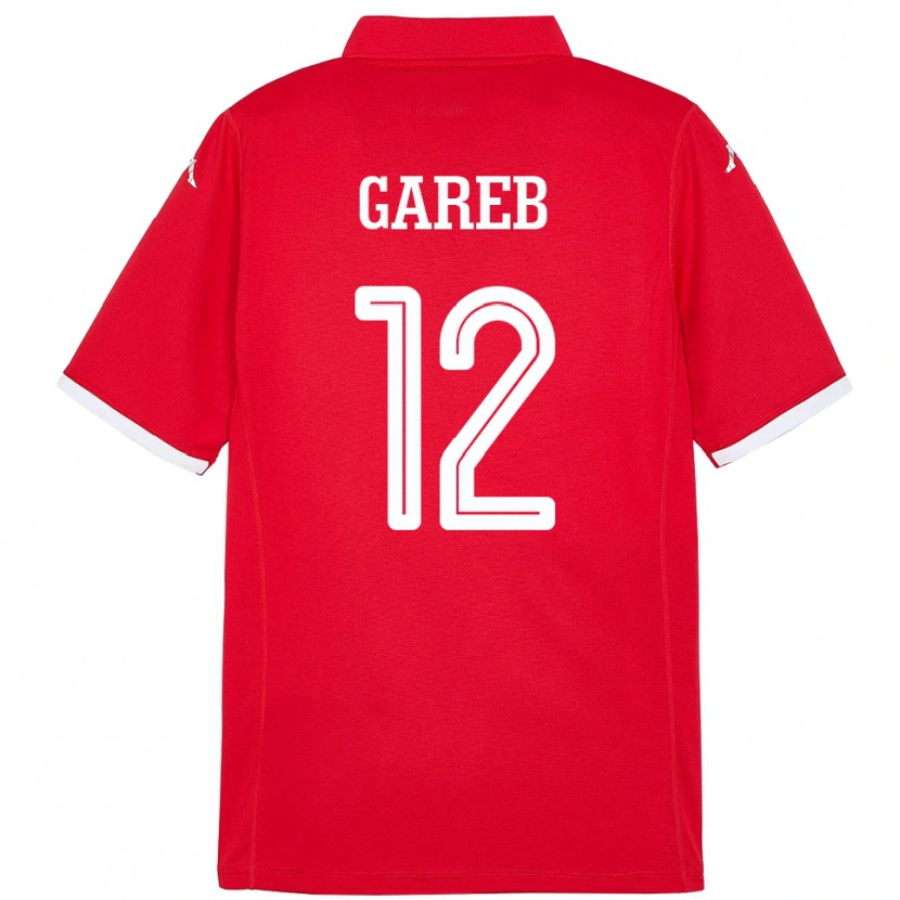 Danxen Män Tunisien Adem Gareb #12 Röd Hemmatröja Matchtröjor 24-26 Tröjor T-Tröja