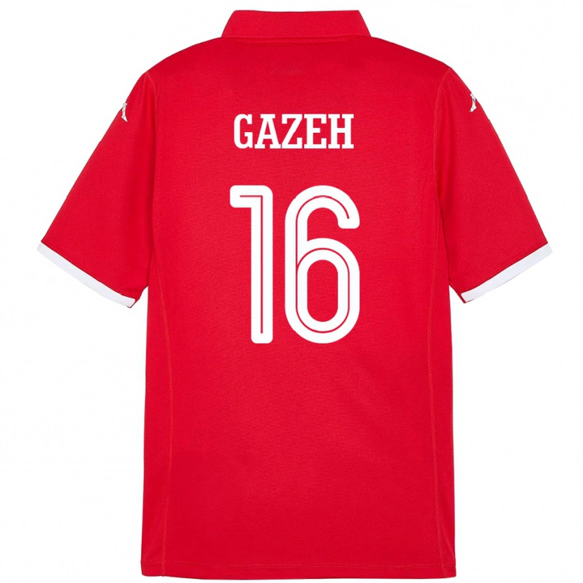 Danxen Män Tunisien Raed Gazeh #16 Röd Hemmatröja Matchtröjor 24-26 Tröjor T-Tröja