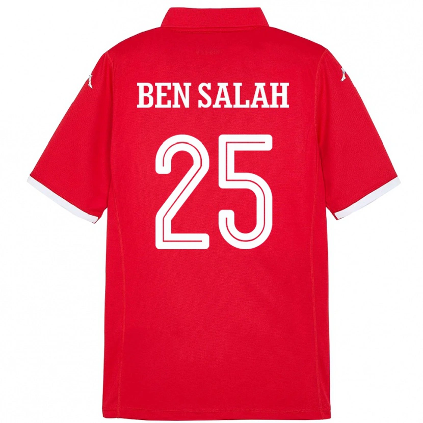 Danxen Män Tunisien Heni Ben Salah #25 Röd Hemmatröja Matchtröjor 24-26 Tröjor T-Tröja