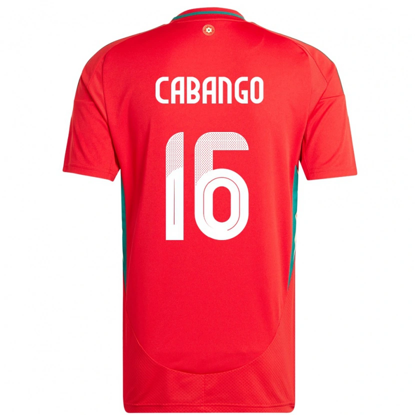 Danxen Män Wales Ben Cabango #16 Röd Hemmatröja Matchtröjor 24-26 Tröjor T-Tröja