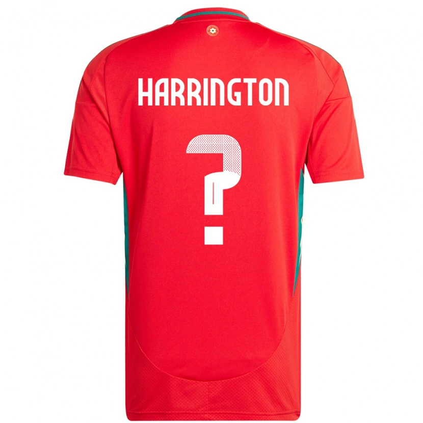 Danxen Män Wales Theo Harrington #0 Röd Hemmatröja Matchtröjor 24-26 Tröjor T-Tröja