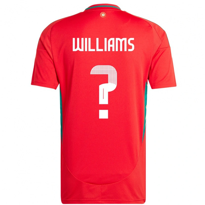 Danxen Män Wales George Williams #0 Röd Hemmatröja Matchtröjor 24-26 Tröjor T-Tröja