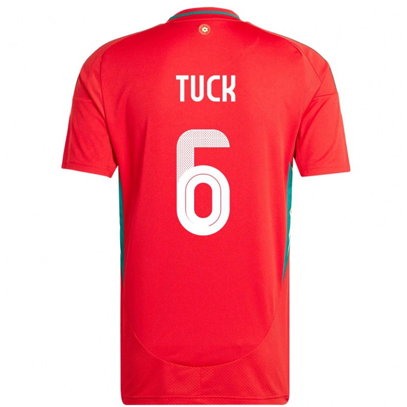 Danxen Män Wales Alfie Tuck #6 Röd Hemmatröja Matchtröjor 24-26 Tröjor T-Tröja
