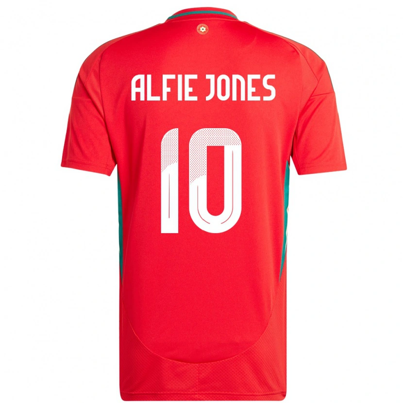 Danxen Män Wales Alfie Jones #10 Röd Hemmatröja Matchtröjor 24-26 Tröjor T-Tröja