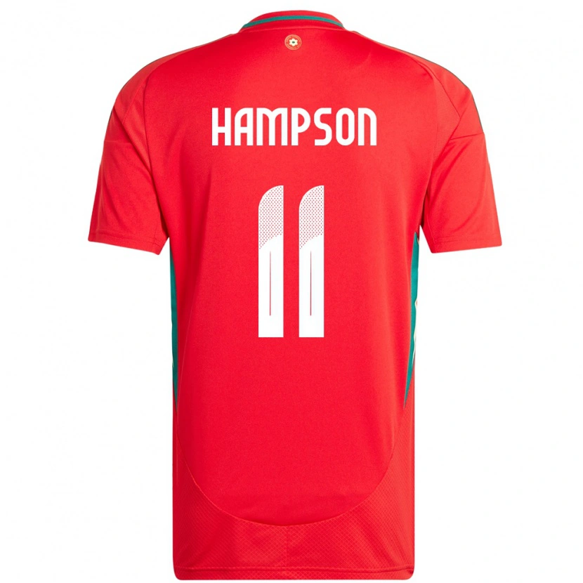 Danxen Män Wales Owen Hampson #11 Röd Hemmatröja Matchtröjor 24-26 Tröjor T-Tröja