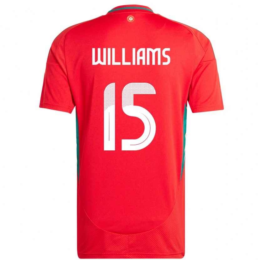 Danxen Män Wales Joe Williams #15 Röd Hemmatröja Matchtröjor 24-26 Tröjor T-Tröja