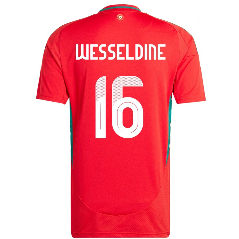 Danxen Män Wales Charlie Wesseldine #16 Röd Hemmatröja Matchtröjor 24-26 Tröjor T-Tröja