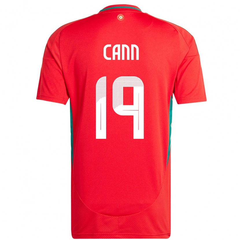 Danxen Män Wales Ethan Cann #19 Röd Hemmatröja Matchtröjor 24-26 Tröjor T-Tröja
