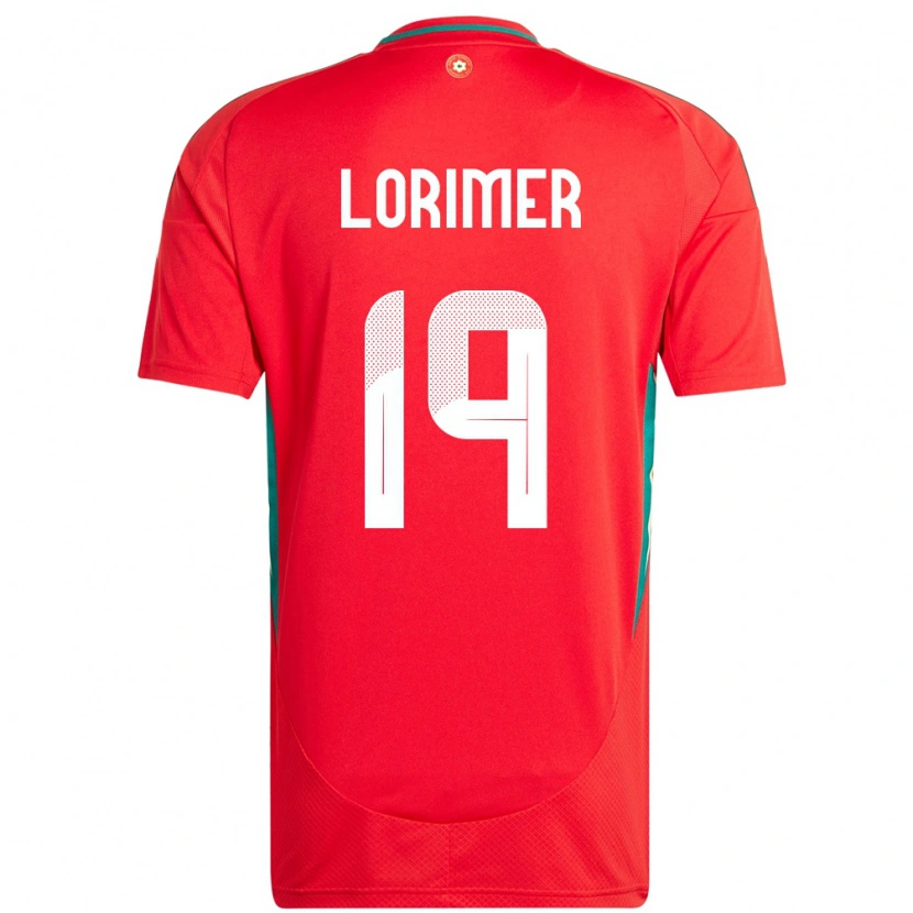 Danxen Män Wales Archie Lorimer #19 Röd Hemmatröja Matchtröjor 24-26 Tröjor T-Tröja