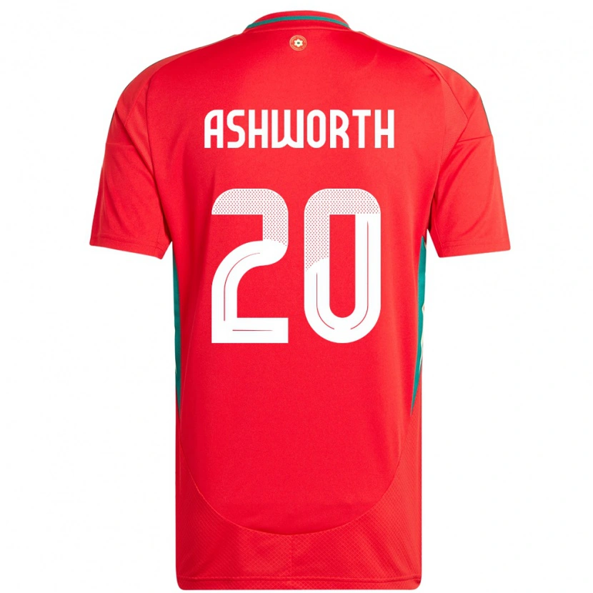 Danxen Män Wales Zac Ashworth #20 Röd Hemmatröja Matchtröjor 24-26 Tröjor T-Tröja