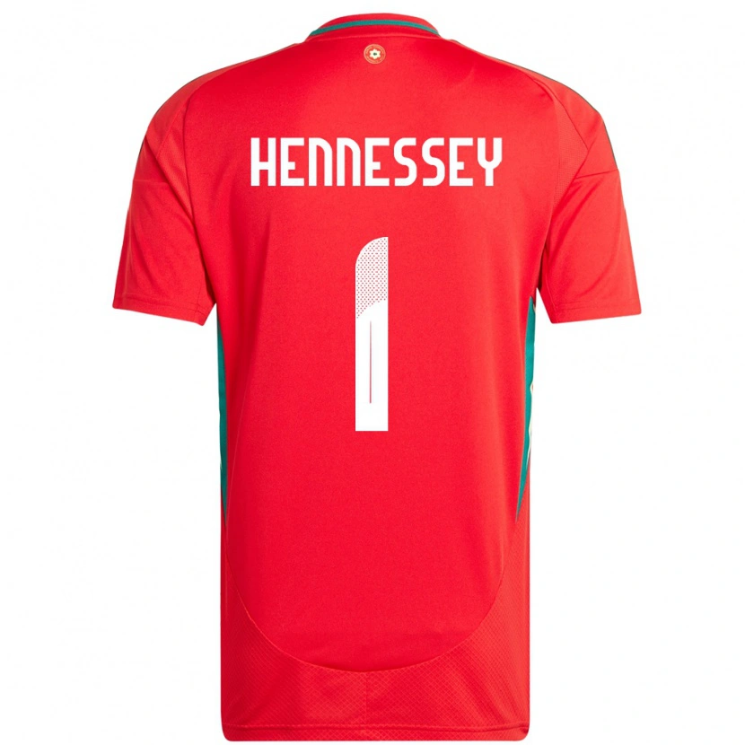 Danxen Män Wales Wayne Hennessey #1 Röd Hemmatröja Matchtröjor 24-26 Tröjor T-Tröja